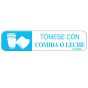 Communication Label (Paper, Permanent) Tomese Con 1 9/16" x 3/8" Blue - 500 per Roll, 2 Rolls per Box