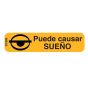 Communication Label (Paper, Permanent) Puede Causar Sueno 1 9/16" x 3/8" Gold - 500 per Roll, 2 Rolls per Box