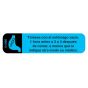 LABEL , TOMESE CON EL ESTOMAGO VACIO, LIGHT BLUE, 500 PER ROLL