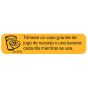 Communication Label (Paper, Permanent) Tomese Un Vaso 1 9/16" x 3/8" Gold - 500 per Roll, 2 Rolls per Box