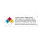 Hazard Label (Paper, Permanent) 2 2 0  2 7/8"x7/8" White - 1000 Labels per Roll