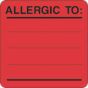 Label Paper Removable Allergic To: 1 7/8" x 1", 7/8", Fl. Red, 1000 per Roll