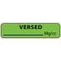 Label Paper Permanent Versed mg/cc, 1" Core, 1 1/4" x 5/16", Fl. Green, 760 per Roll