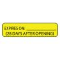 Label Paper Permanent Expires On 1" Core 1 1/4"x5/16" Yellow 760 per Roll