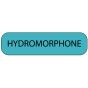 Label Paper Permanent Hydromorphone, 1" Core, 1 7/16" x 3/8", Blue, 666 per Roll