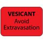 Label Paper Permanent Vesicant Avoid, 1" Core, 1 7/16" x 1", Fl. Red, 666 per Roll