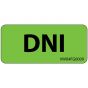 Label Paper Removable DNI, 1" Core, 2 1/4" x 1", Fl. Green, 420 per Roll