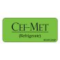 Label Paper Permanent Cef-met 1" Core 2 1/4"x1 Fl. Green 420 per Roll