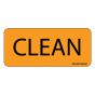 Label Paper Removable Clean, 1" Core, 2 1/4" x 1", Fl. Orange, 420 per Roll