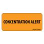 Label Paper Removable Concentration Alert, 1" Core, 2 1/4" x 1", Fl. Orange, 420 per Roll