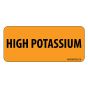 Label Paper Removable High Potassium, 1" Core, 2 1/4" x 1", Fl. Orange, 420 per Roll