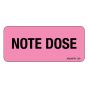 Label Paper Removable Note Dose, 1" Core, 2 1/4" x 1", Fl. Pink, 420 per Roll