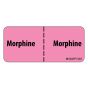 Label Paper Removable Morphine Morphine, 1" Core, 2 1/4" x 1", Fl. Pink, 420 per Roll