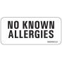 Label Paper Removable No Known Allergies, 1" Core, 2 1/4" x 1", White, 420 per Roll