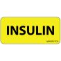 LABEL PAPER PERMANENT INSULIN, 1" CORE, 2 1/4" X 1, YELLOW, 420 PER ROLL