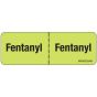 Label Paper Removable Fentanyl: Fentanyl, 1" Core, 2 15/16" x 1", Fl. Chartreuse, 333 per Roll