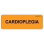 Label Paper Removable Cardioplegia, 1" Core, 2 15/16" x 1", Fl. Orange, 333 per Roll