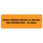 Label Paper Permanent Infuse Through, 1" Core, 2 15/16" x 1", Fl. Orange, 333 per Roll