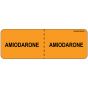 Label Paper Removable Amiodarone:, 1" Core, 2 15/16" x 1", Fl. Orange, 333 per Roll