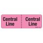 Label Paper Removable Central Line Central, 1" Core, 2 15/16" x 1", Fl. Pink, 333 per Roll