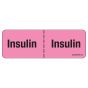 Label Paper Removable Insulin Insulin, 1" Core, 2 15/16" x 1", Fl. Pink, 333 per Roll