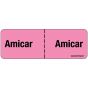 Label Paper Removable AMICAR: AMICAR, 1" Core, 2 15/16" x 1", Fl. Pink, 333 per Roll