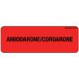 Label Paper Permanent Amiodarone/cordarone 1" Core 2 15/16"x1 Fl. Red 333 per Roll