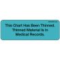 Label Paper Removable This Chart Has, 1" Core, 2 15/16" x 1", Blue, 333 per Roll