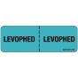 Label Paper Removable Levophed: Levophed, 1" Core, 2 15/16" x 1", Blue, 333 per Roll