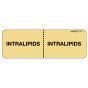 Label Paper Removable Intralipids:, 1" Core, 2 15/16" x 1", Tan, 333 per Roll