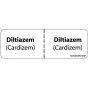 Label Paper Permanent Diltiazem 1" Core 2 15/16"x1 White 333 per Roll