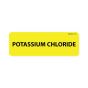 LABEL PAPER PERMANENT POTASSIUM CHLORIDE 1" CORE 2 15/16" X 1 YELLOW 333 PER ROLL