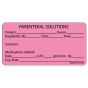 Label Paper Permanent Parenterial, 1" Core, 2 15/16" x 1", 1/2", Fl. Pink, 333 per Roll