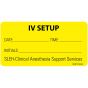 Label Paper Permanent IV Setup, 1" Core, 2 15/16" x 1", 1/2", Yellow, 333 per Roll