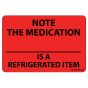 Label Paper Permanent Note The Medication, 1" Core, 2" 15/16" x 2, Fl. Red, 333 per Roll