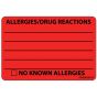 Label Paper Permanent Allergies/drug 1" Core 2" 15/16"x2 Fl. Red 333 per Roll