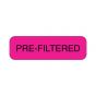 Lab Communication Label (Paper, Permanent) Pre-filteRed  1 1/4"x3/8" Fluorescent Pink - 1000 per Roll