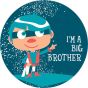 LABEL PEDIATRIC AWARD STICKER, PAPER, REMOVABLE, "I'M A BIG BROTHER", BLUE, 250 PER ROLL