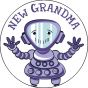 LABEL PEDIATRIC AWARD STICKER, PAPER, REMOVABLE, "NEW GRANDMA", WHITE, 250 PER ROLL 