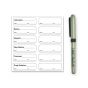 STERILE LABEL WITH PEN SYNTHETIC PERMANENT 2 1 9/10" X 0.6 CLEAR 12 PER SHEET, 100 SHEETS PER BOX