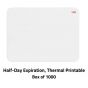 TEMPbadge® Half-Day Expiring Visitor Badge FRONT, Thermal Printable, Box of 1000