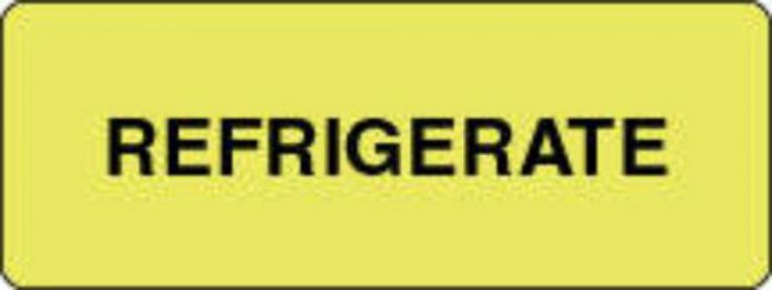 Label Paper Permanent Refrigerate 2" x 3/4", Fl. Yellow, 1000 per Roll