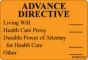 Label Paper Removable Advance Directive, 1" Core, 2" 15/16" x 2, Fl. Orange, 333 per Roll