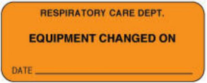 Label Paper Permanent Respiratory Care 2 1/4" x 7/8", Fl. Orange, 1000 per Roll