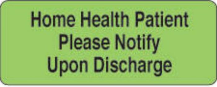 Label Paper Permanent Home Health Patient, 2 1/4" x 7/8", Fl. Green, 1000 per Roll