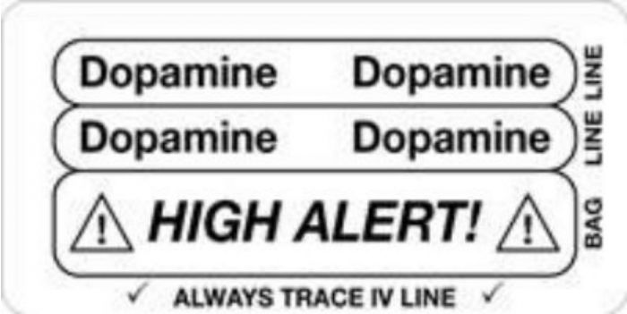 IV Label Piggyback Paper Permanent Dopamine Dopamine 3" Core 1 1/2"x3 White 1000 per Roll