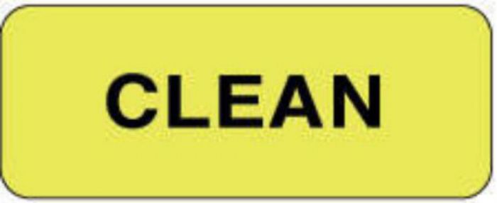 Label Paper Removable Clean, 2 1/4" x 7/8", Fl. Yellow, 1000 per Roll