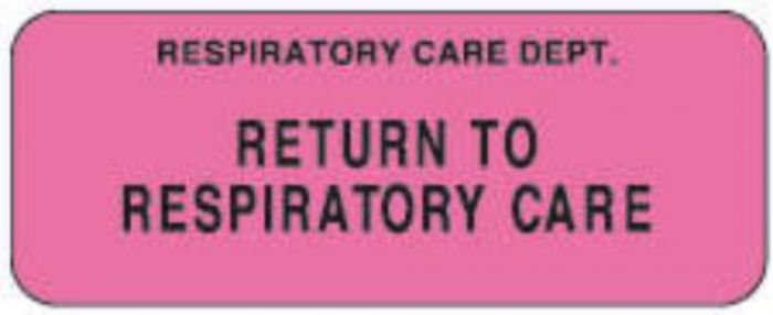 Label Paper Permanent Respiratory Care 2 1/4" x 7/8", Fl. Pink, 1000 per Roll