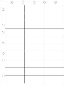 CHART LABELS LASER PORTRAIT WITH HOLES 2 1/2X1 WHITE - 30 LBLS PER SHEET, 4 PKS OF 250 SHEETS PER CASE - Supports text, bar codes, and graphics