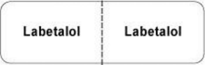IV Label Wraparound Paper Permanent Labetalol |  2 7/8"x7/8" White 1000 per Roll